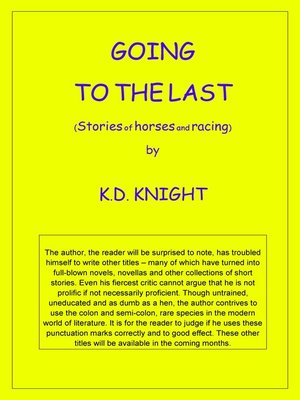 cover image of Going To The Last